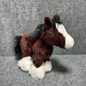 Ganz Webkinz 11" Clydesdale Horse HM139) Pony Soft Plush Lovey Stuffed Animal